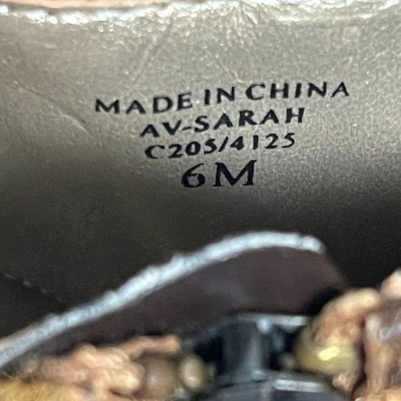 Adrienne Vittadini Sarah Womens Wedge Booties Real Calf Fur Leopard Print Size 6 - Picture 9 of 12